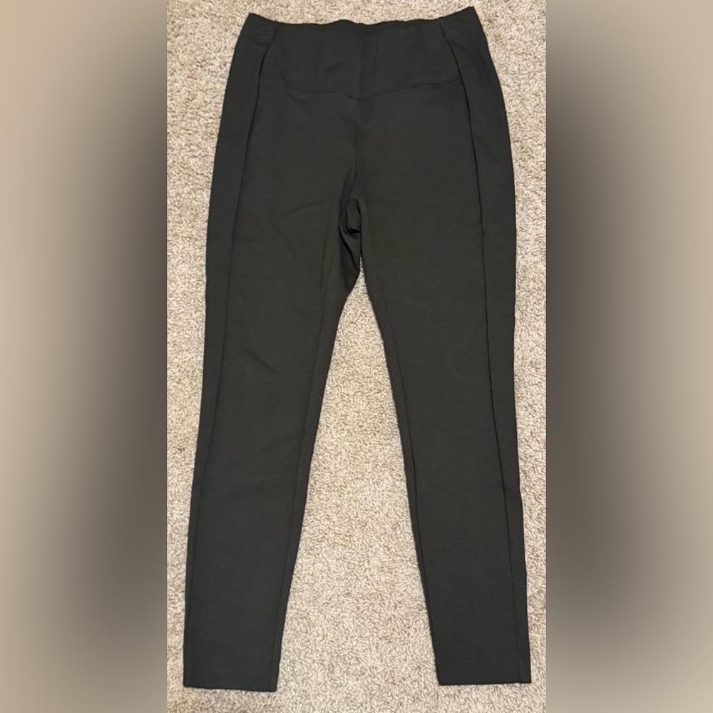 J Jill Ponte  Leggings Size Small Dark Green Pull On Stretch Pants Elastic Waist